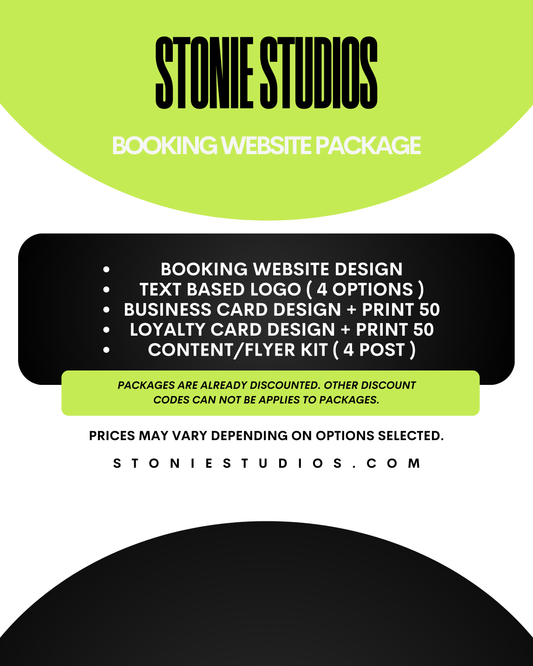 BOOKING WEBSITE BRANDING PACKAGE