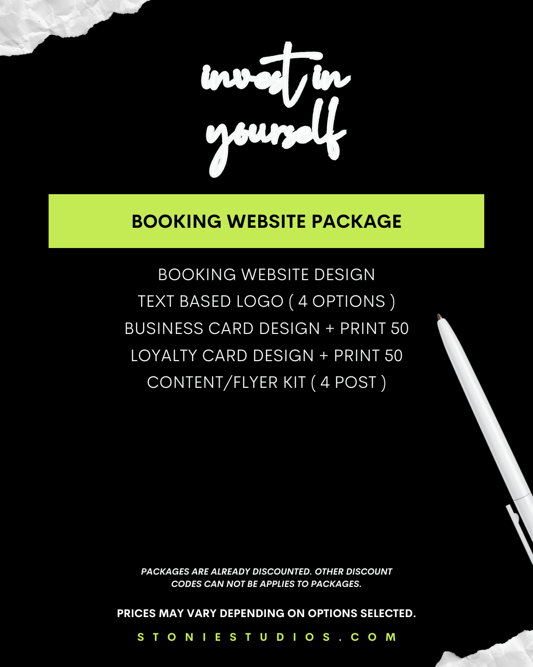 BOOKING WEBSITE PACKAGE