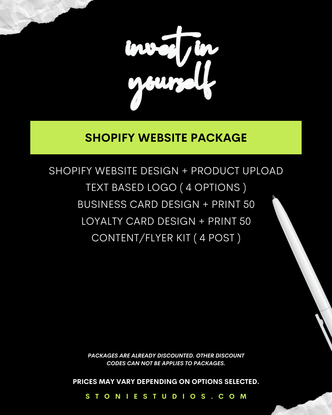 SHOPIFY WEBSITE PACKAGE