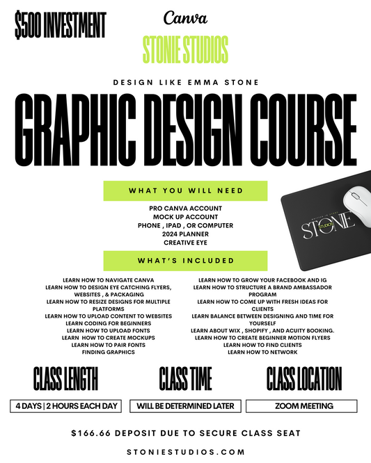 Full Graphic Design Course Deposit