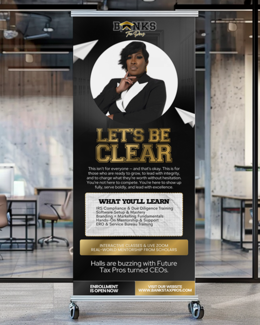 Tax Pro Retractable Banner ( DESIGN ONLY )